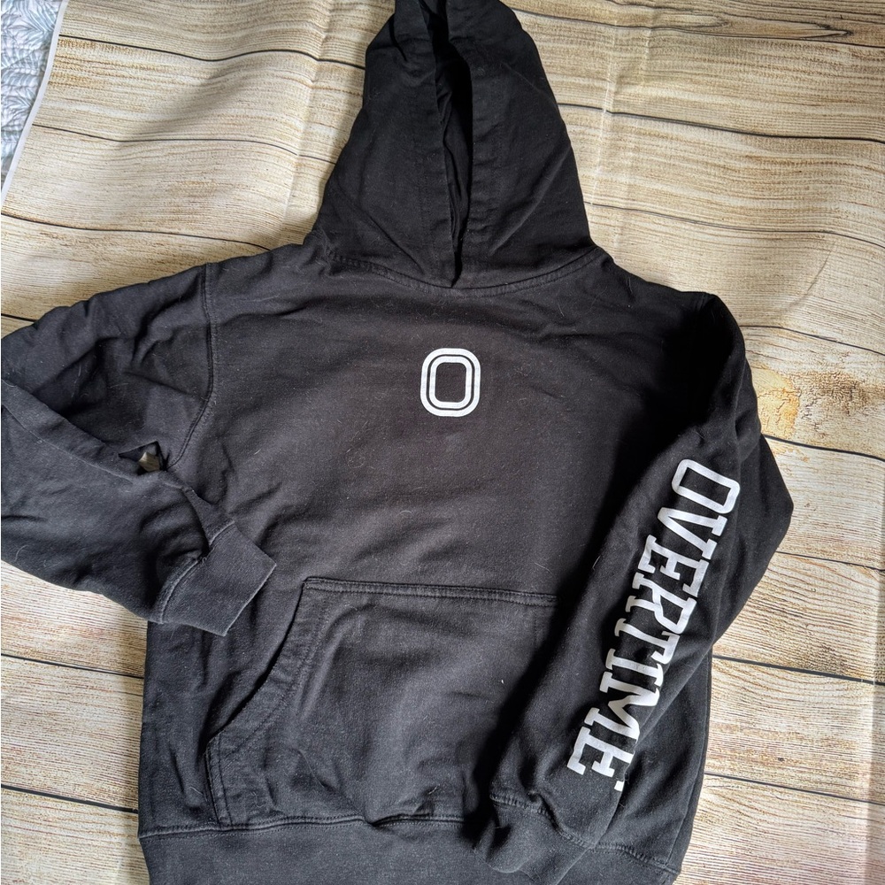 Black Overtime Hoodie Sweatshirt
